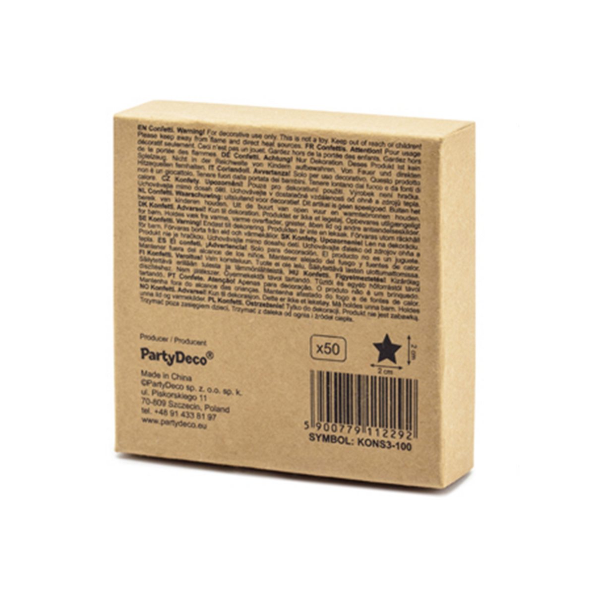 50 houten confettisterren