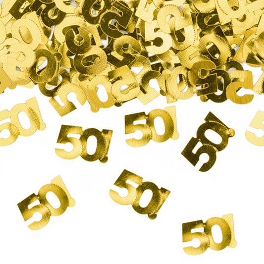 15 g metallic confetti - 50 goud