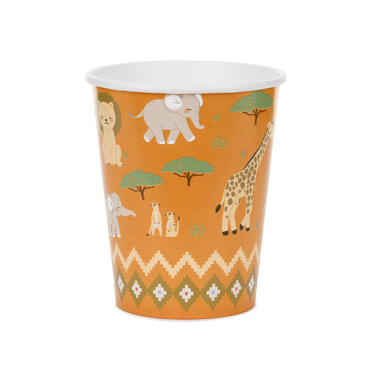 6 kartonnen bekers - Safari