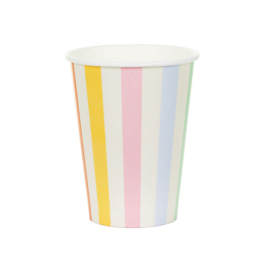 6 Papieren bekers - Strepen