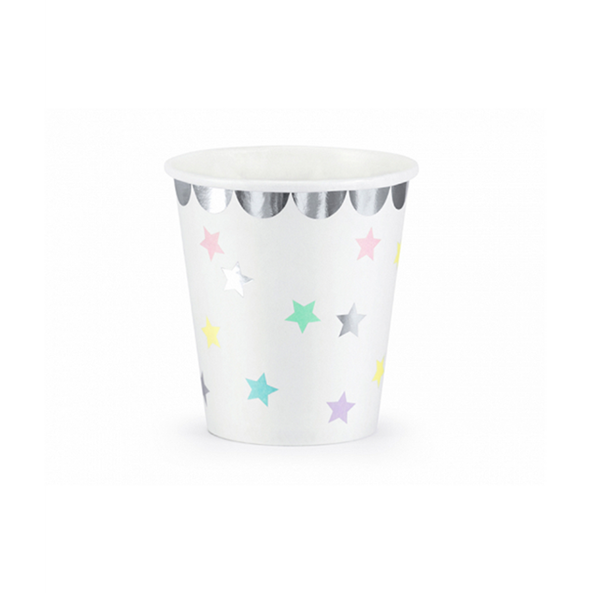 6 kartonnen bekers Trend - 180ml - Unicorn Stars