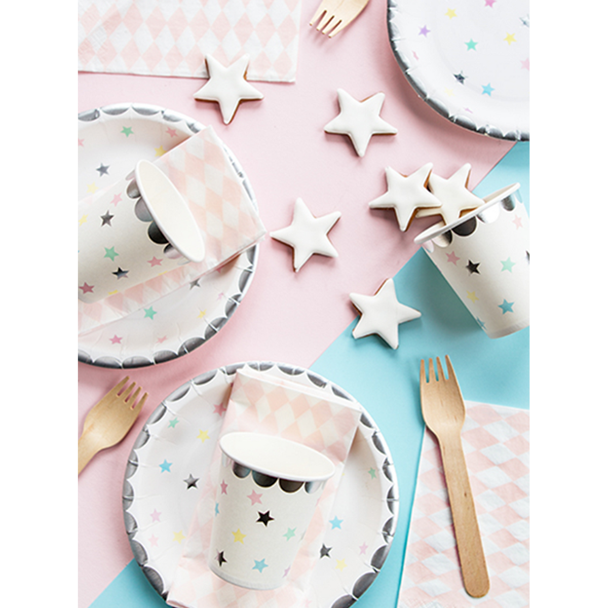 6 kartonnen bekers Trend - 180ml - Unicorn Stars