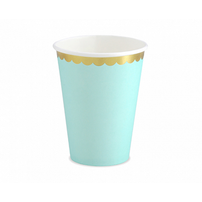 6 kartonnen bekers Trend - 220ml - Pastel Mint