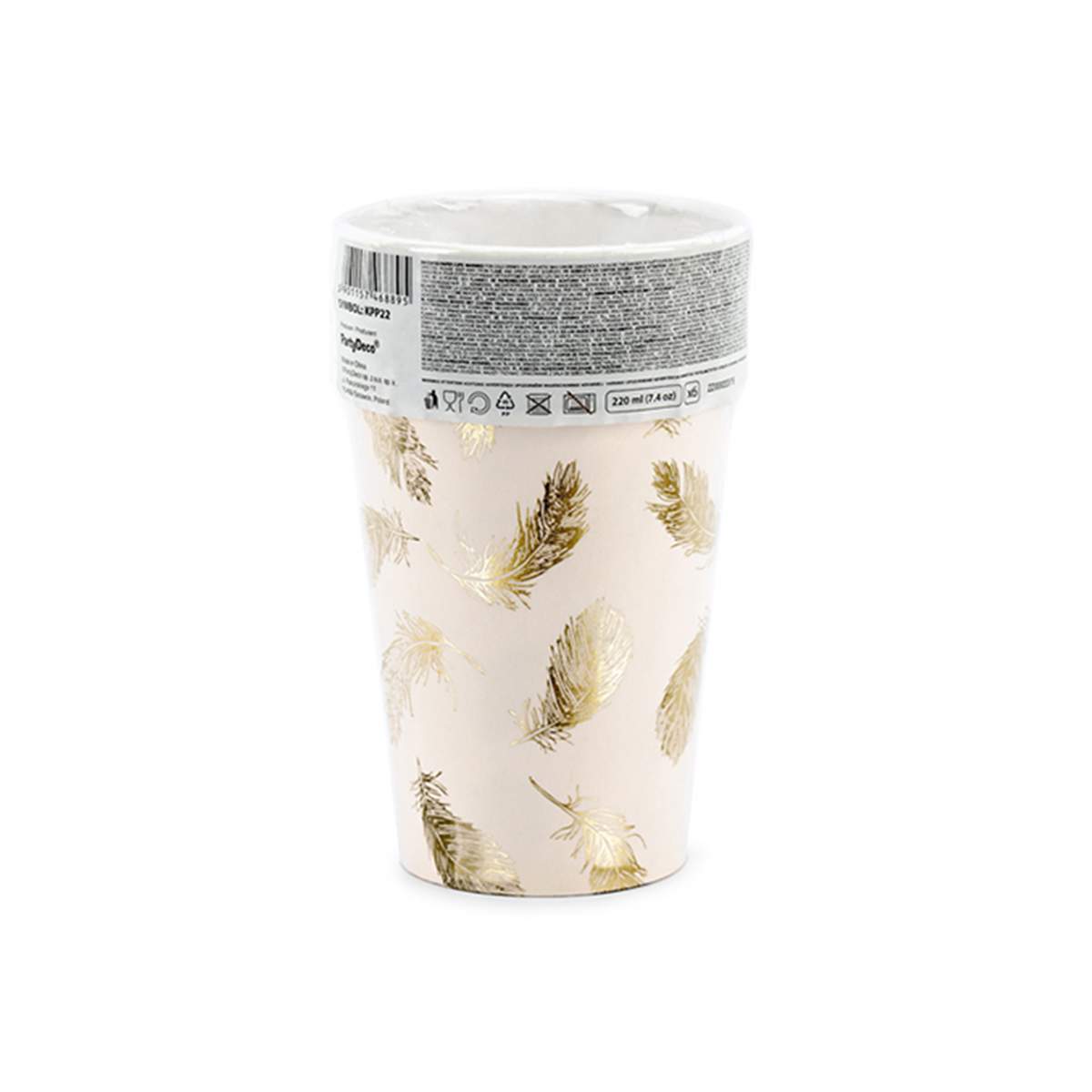 6 Kartonnen Bekers Trend - 220ml - Lovely Swan