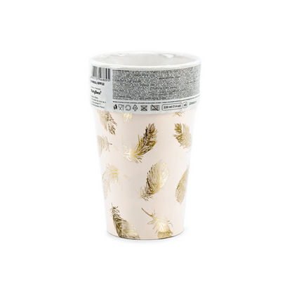 6 Kartonnen Bekers Trend - 220ml - Lovely Swan