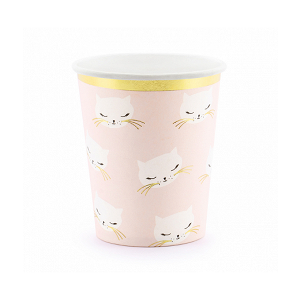 6 Kartonnen bekers Trend - 200ml - Cat