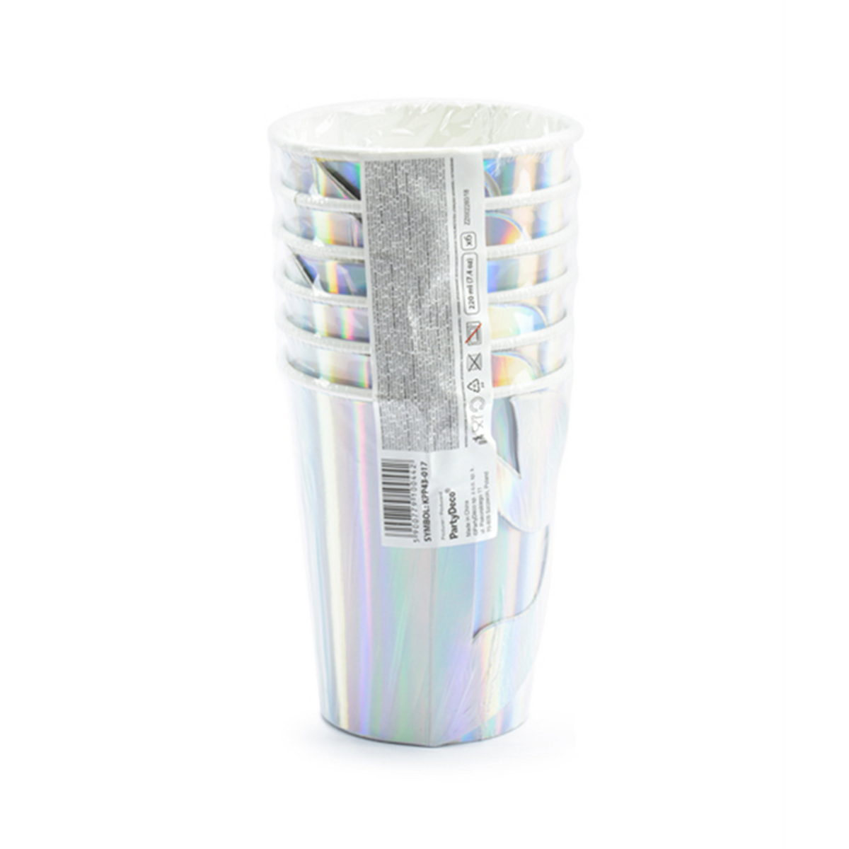 6 kartonnen bekers Trend - 220 ml - Zeemeermin