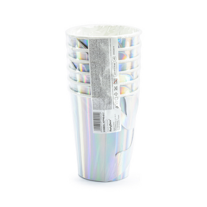 6 kartonnen bekers Trend - 220 ml - Zeemeermin