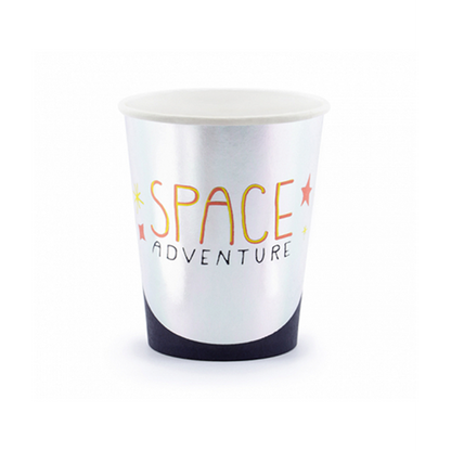 6 papieren bekers Trend - 200ml - Space Party