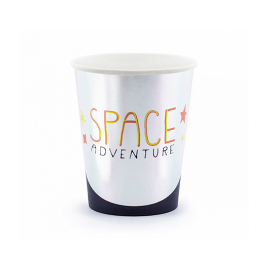 6 papieren bekers Trend - 200ml - Space Party