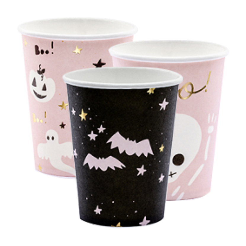 6 papieren bekers Trend - 220ml - Boo