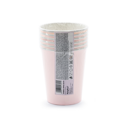 6 kartonnen bekers Trend - 220ml - Happy Birthday Shine