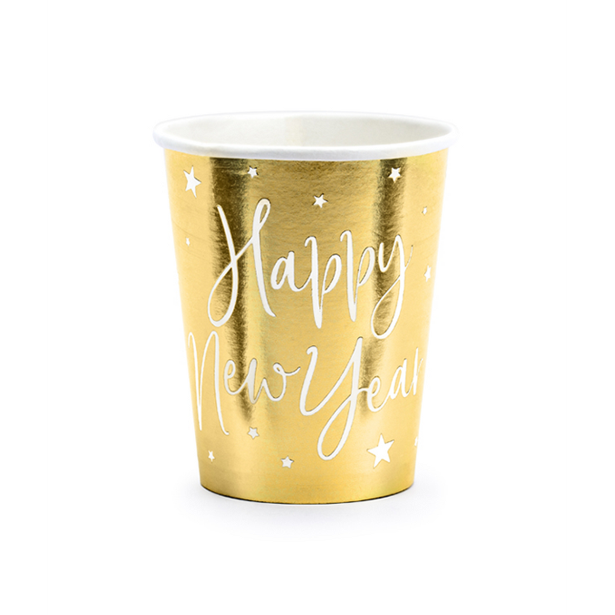 6 kartonnen bekers Trend - 220ml - Happy New Year