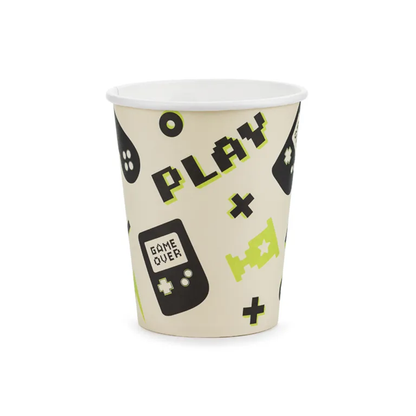 6 papieren bekers Trend - 220 ml - Gamer