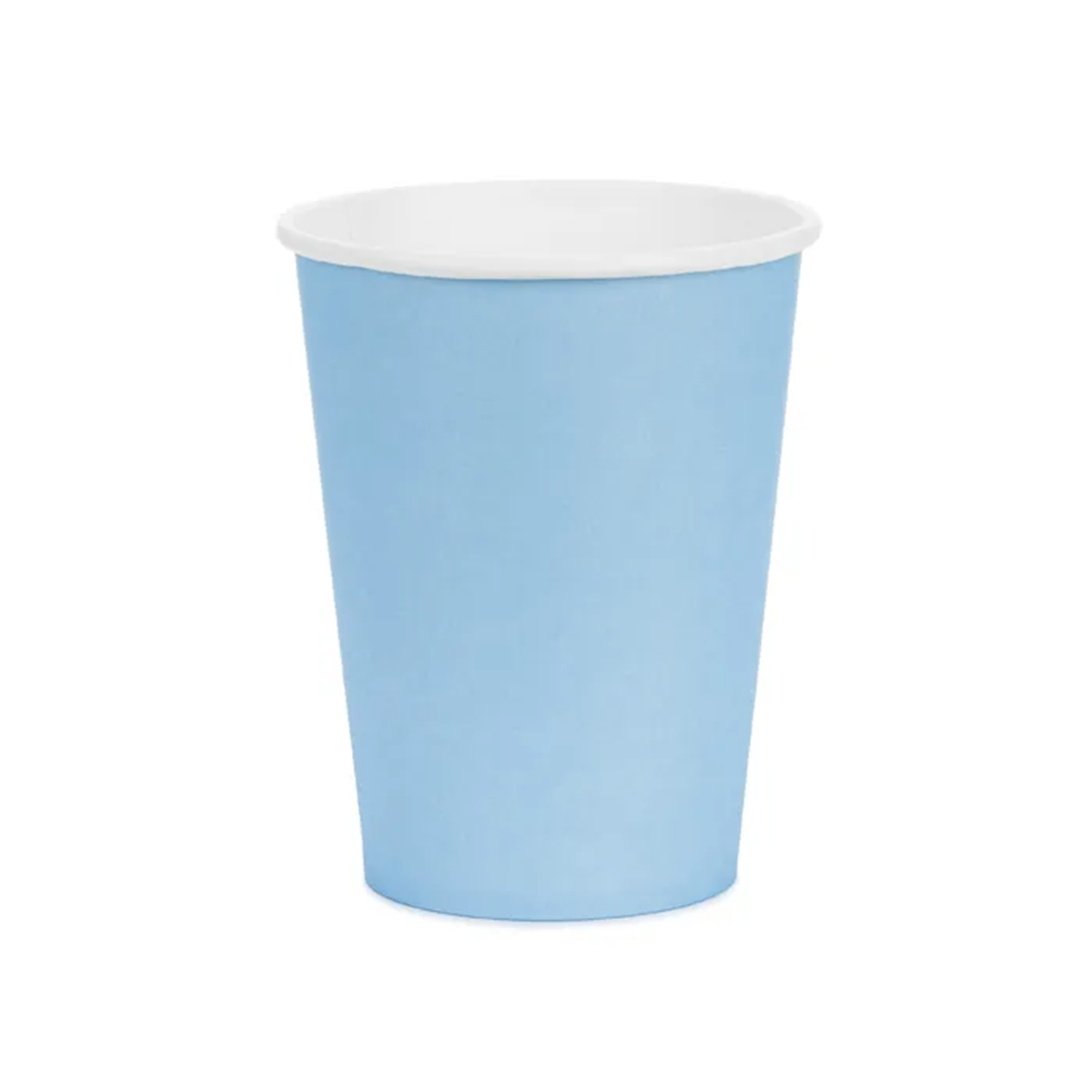6 papieren bekers - Lichtblauw - 250ml