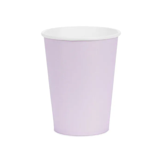6 papieren bekers - Lavendel - 250ml