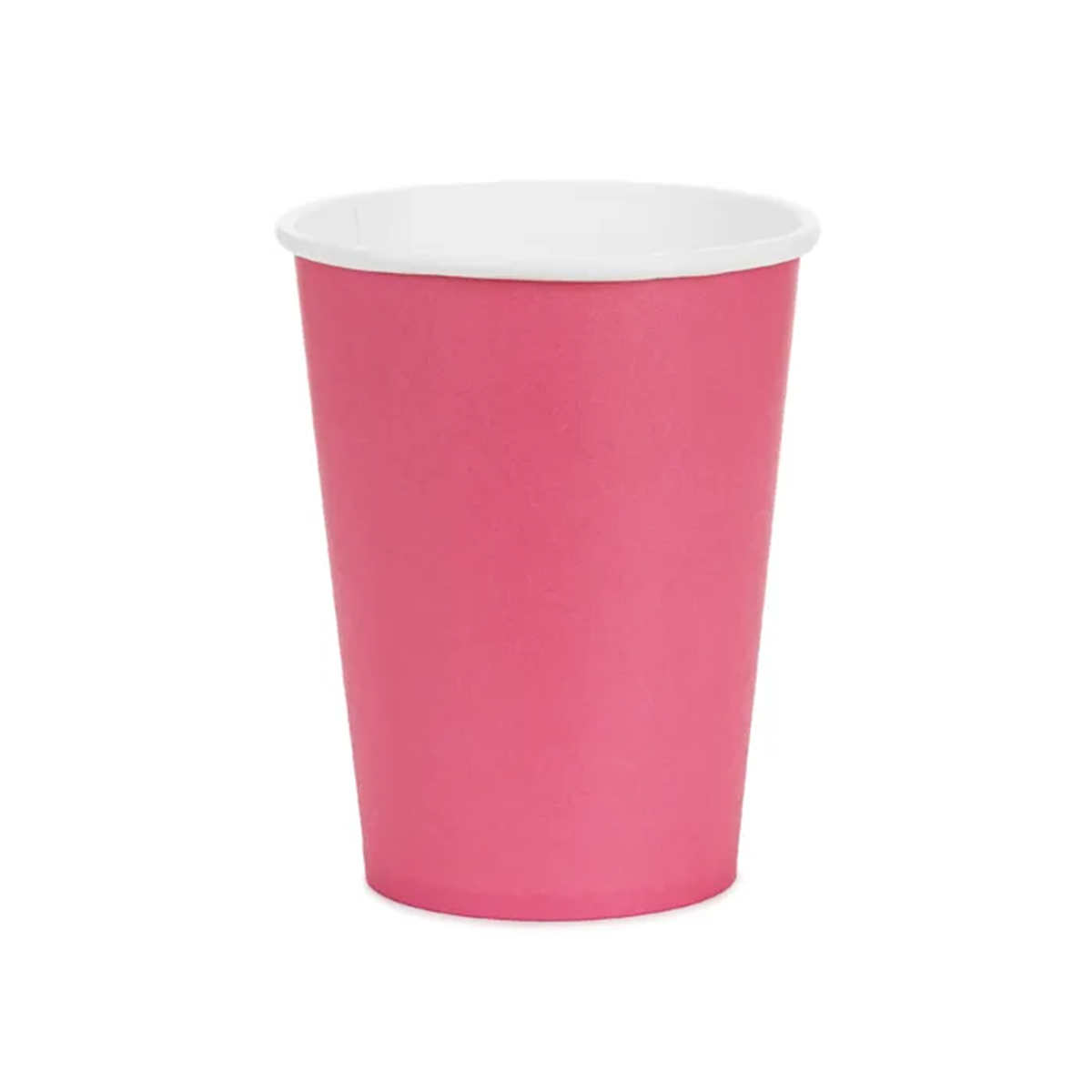 6 kartonnen bekers - donkerroze - 250 ml