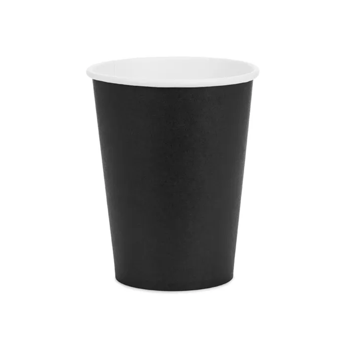 6 kartonnen bekers - Zwart - 250ml