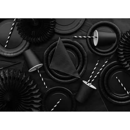 6 kartonnen bekers - Zwart - 250ml