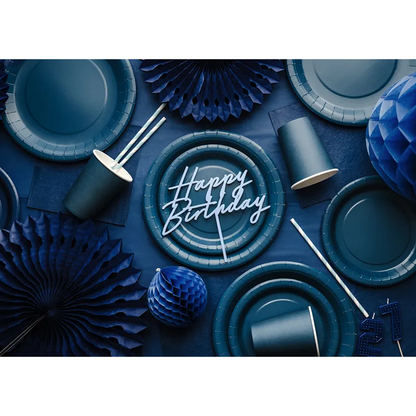 6 kartonnen bekers - Donkerblauw - 250ml