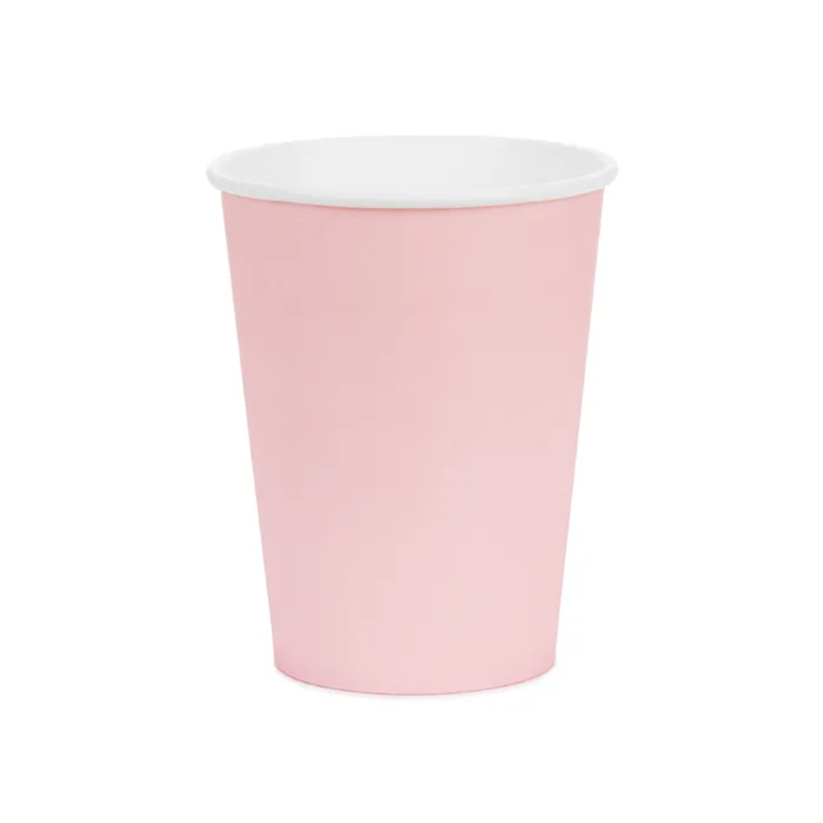6 papieren bekers - Lichtroze - 250ml