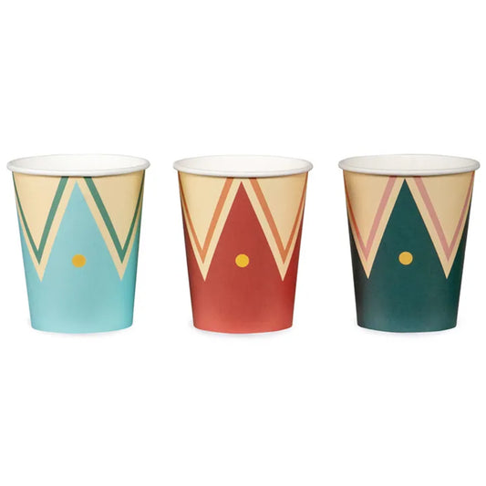 6 papieren bekers - 220 ml - Circus