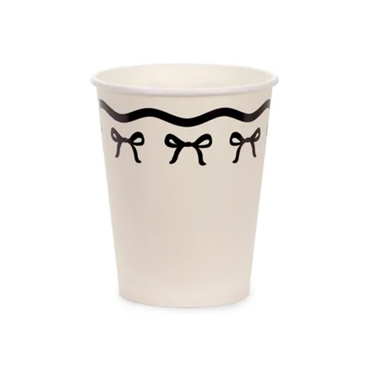 6 kartonnen bekers - 220ml - Strikjes