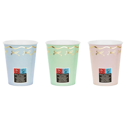 6 kartonnen bekers - 220 ml - Bows