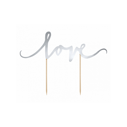 1 Taarttopper - Liefde - Zilver