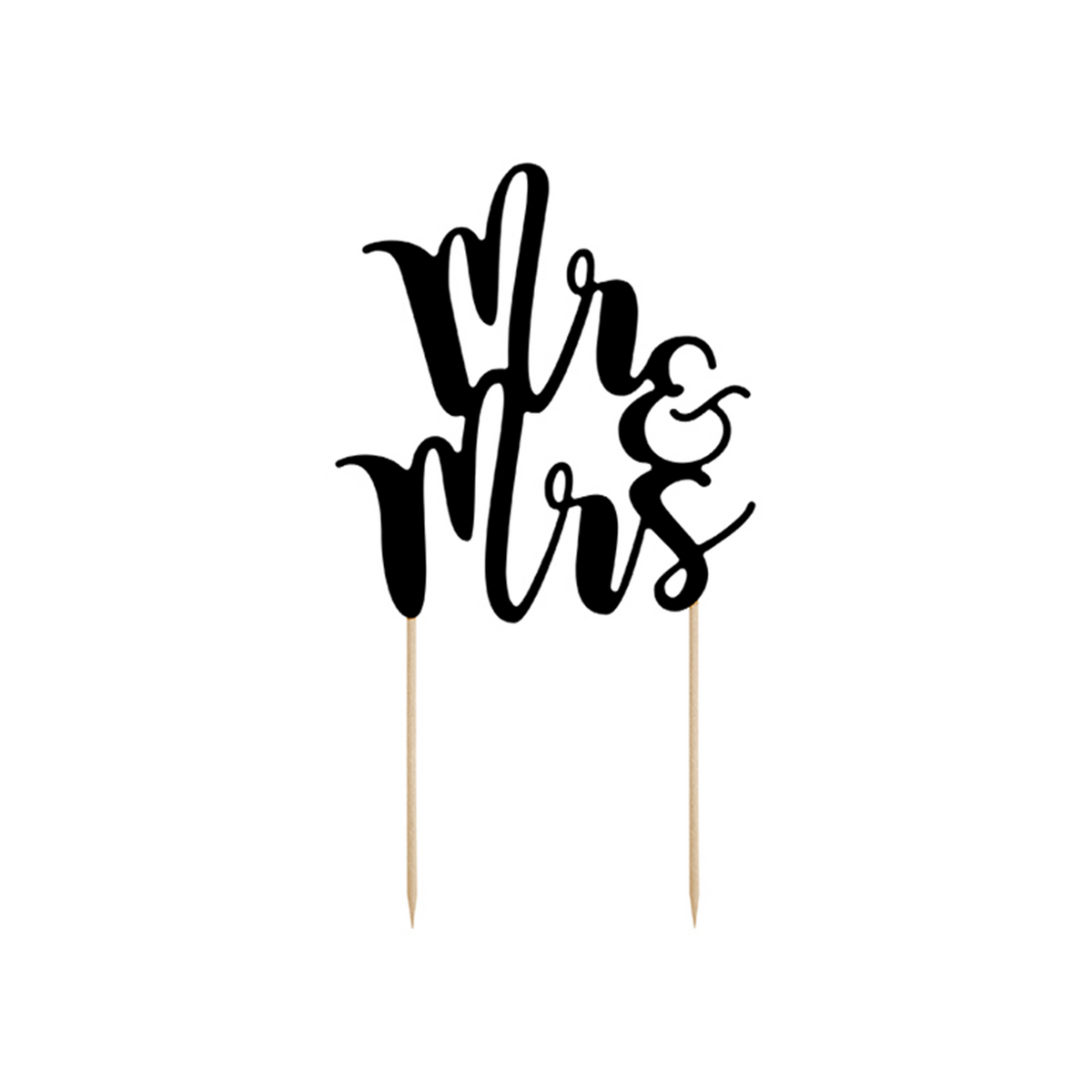 1 Taarttopper - Mr & Mrs - Zwart