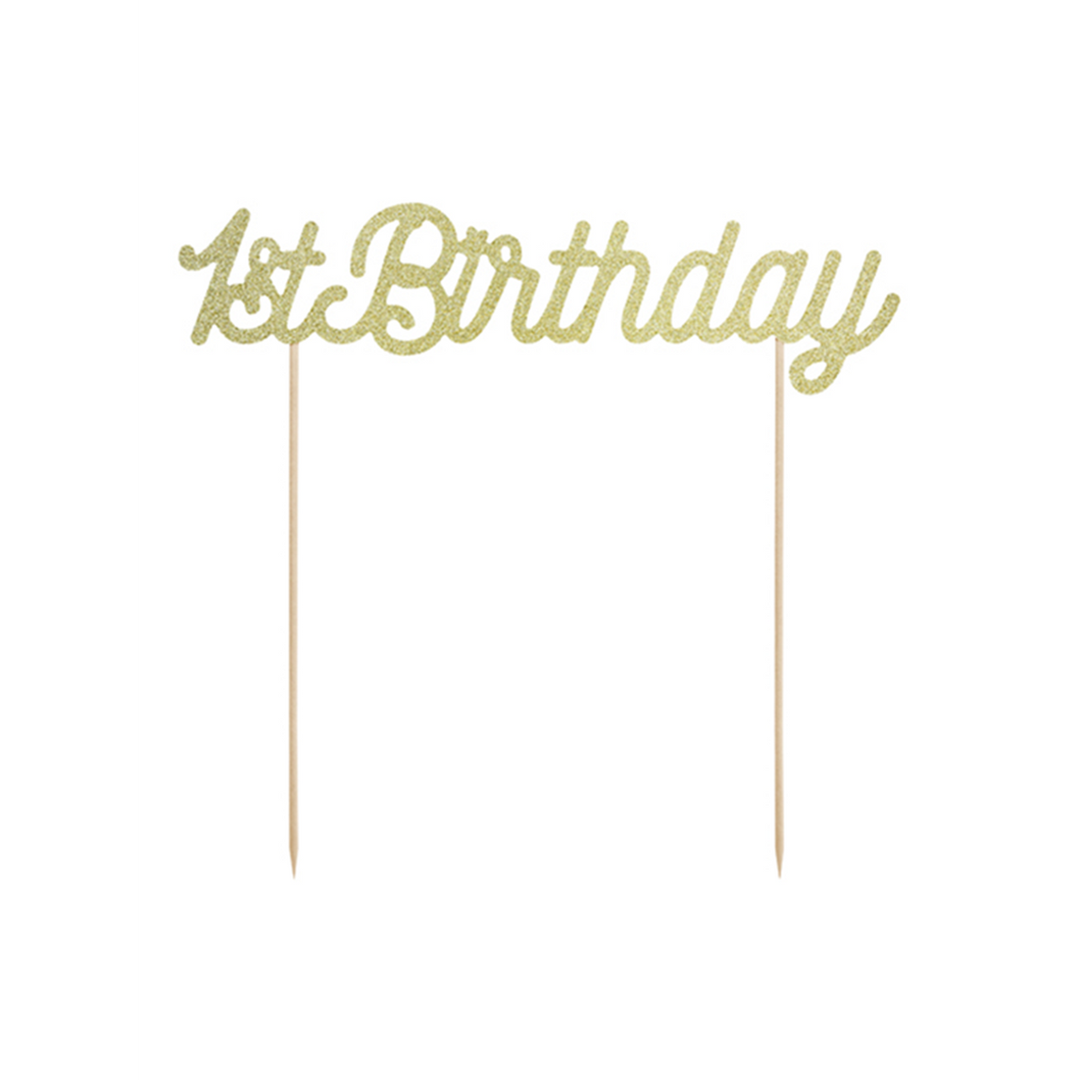 1 taarttopper - 1e verjaardag - goud