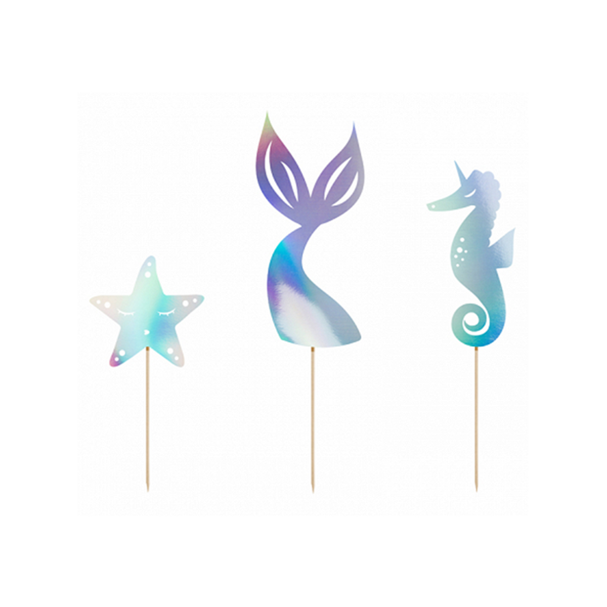 3 taarttoppers - zeemeermin