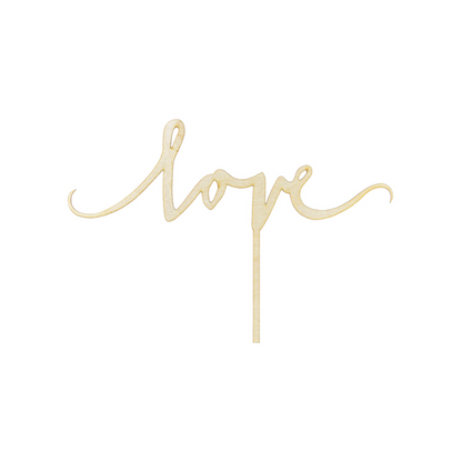 1 Cake Topper - Hout - Love
