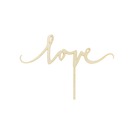 1 Cake Topper - Hout - Love