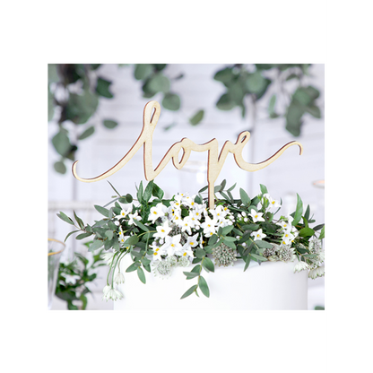 1 Cake Topper - Hout - Love