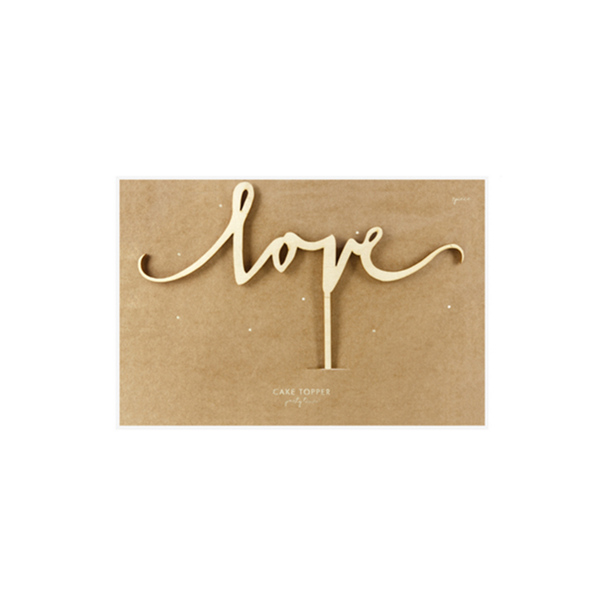 1 Cake Topper - Hout - Love
