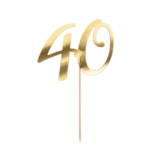 1 Taarttopper - 40 - Goud