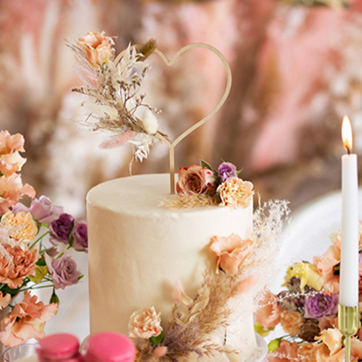 1 Cake Topper - Hout - Hart