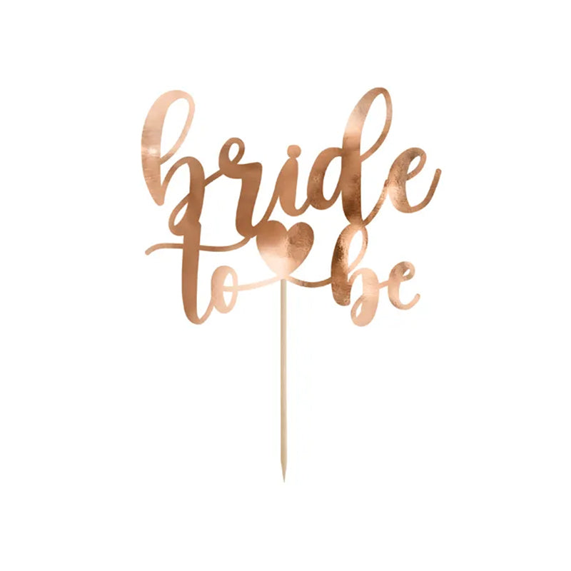1 Taarttopper - Bride to be - Roségoud