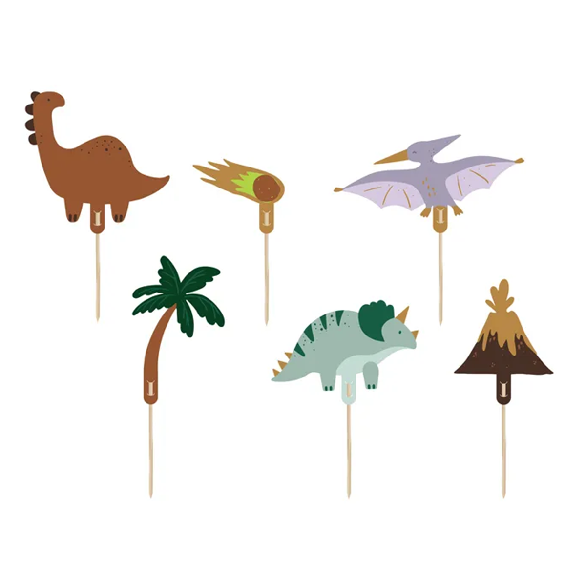 6 taarttoppers - Dinosaurus