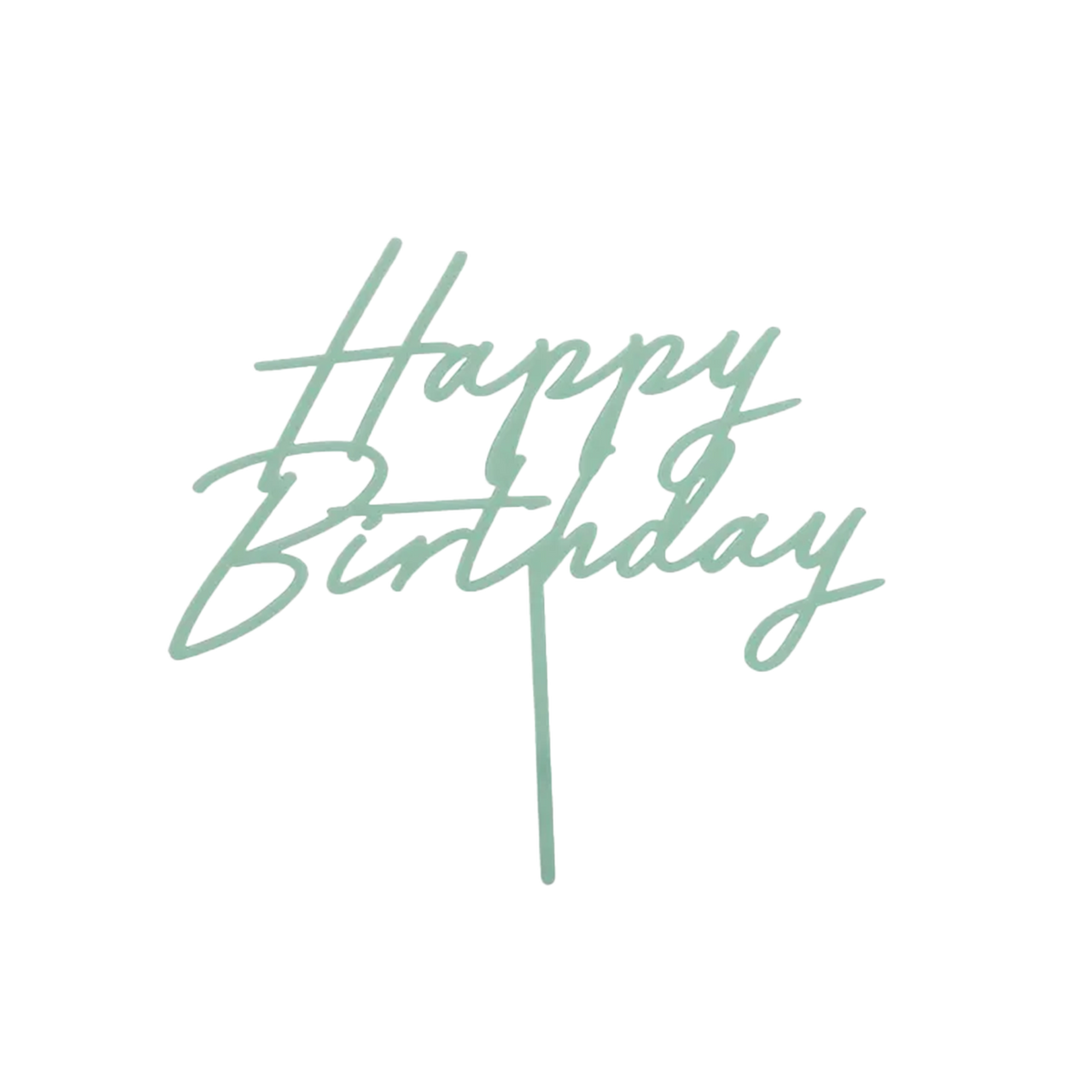 1 Acryl Taarttopper - Happy Birthday Groen