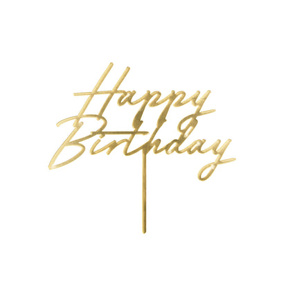 1 Taarttopper - Happy Birthday - Goud