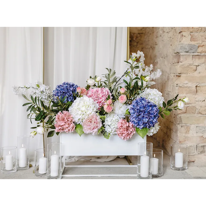 1 Kunstbloem - Hortensia - 69 cm - Wit