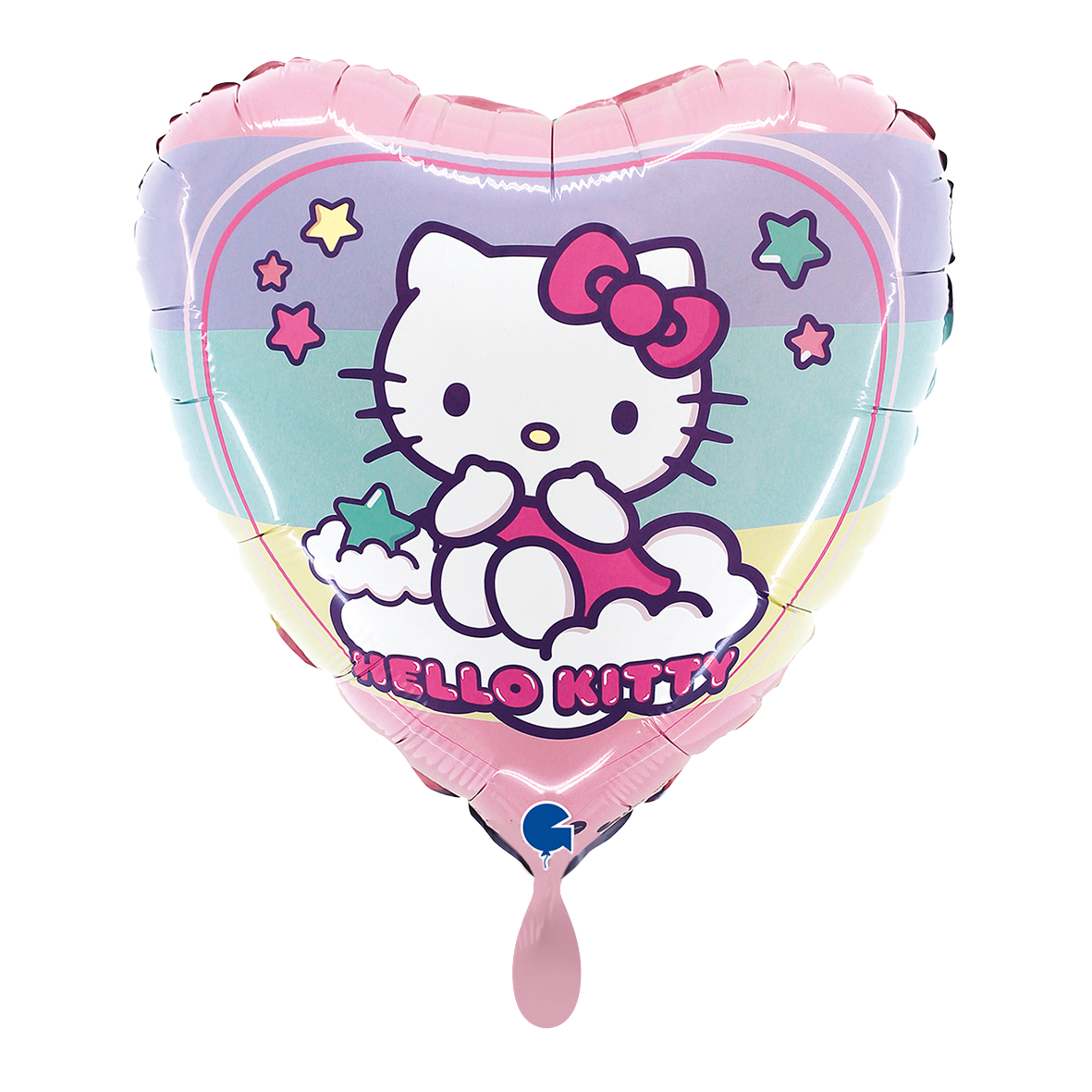 1 Ballon - Hello Kitty Regenboog