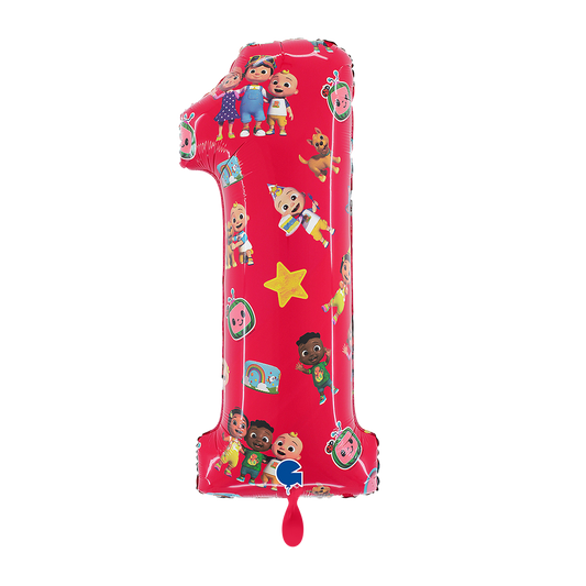 1 Ballon XL - CoComelon - Cijfer Één