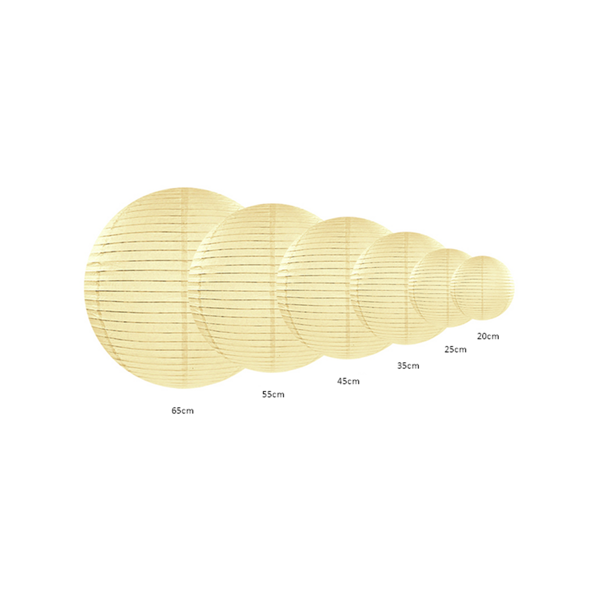 1 Lampion XL - Ø 35 cm - Crème