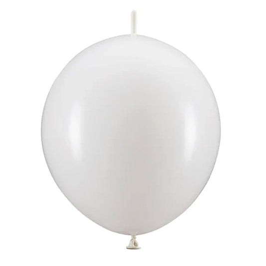 20 Slingerballonnen - Ø 33cm - Wit