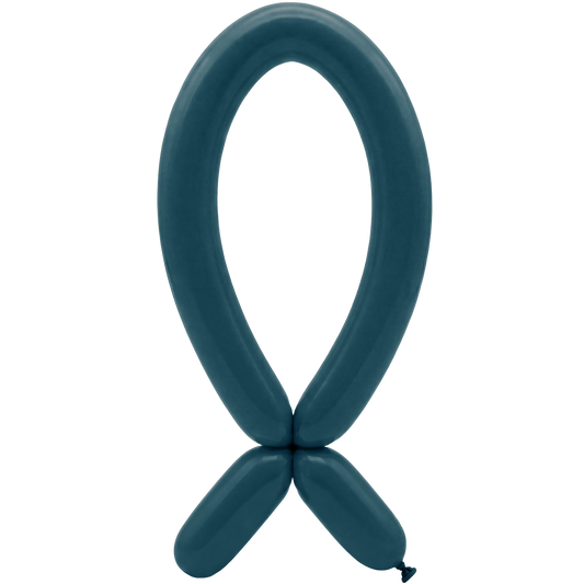 50 Modelballonnen - Mond omhoog - 5x152cm - Diep Teal