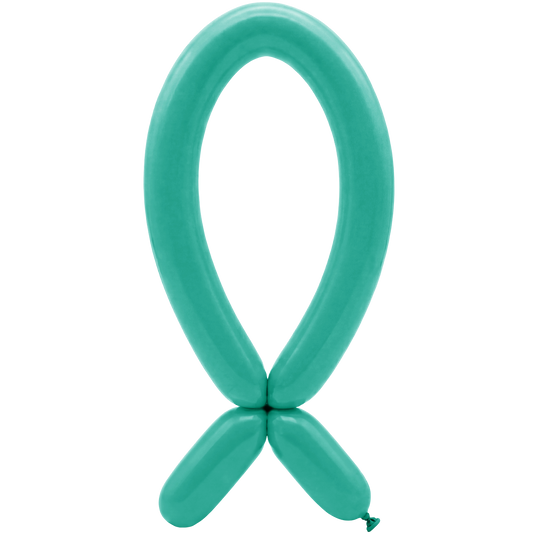 50 Modellierballons – mit Düse – 5 x 152 cm – Aquamarin