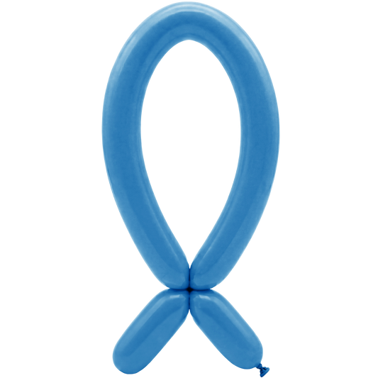 50 Modellierballons - Düse nach oben - 5x152cm - Blau